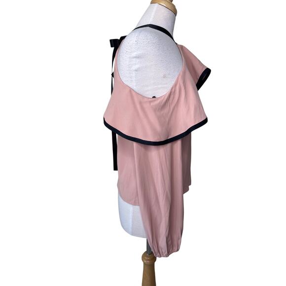 ALEXIS Melia Cold Shoulder Blouse Dusty Rose Black Size XS - Picture 7 of 9